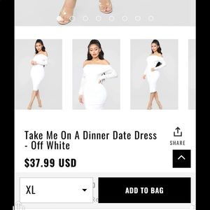 Off shoulder fashion Nova dress.